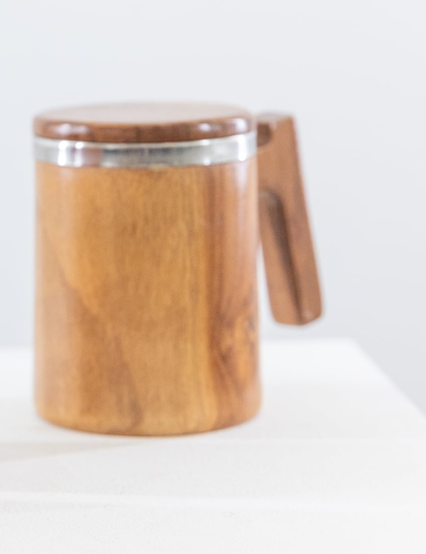 Mug Kayu Tutup Stainless